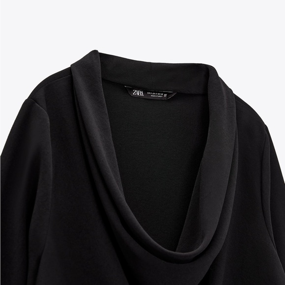 NWT ZARA FLOWY NECKLINE BLOUSE - Picture 3 of 6